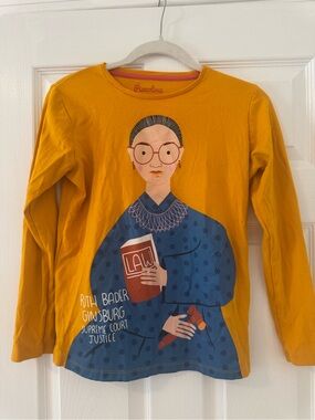 Piccolina Kids' Long Sleeve Graphic Top - Mustard Yellow